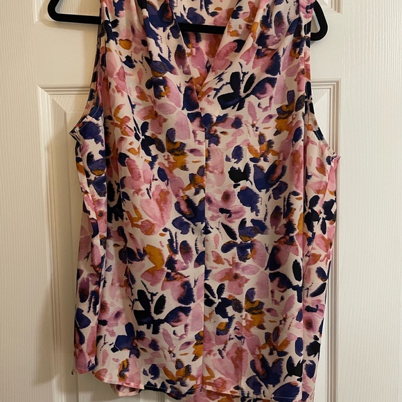 Beacon Pink and Black Sleeveless Blouse - Picture 1 of 2